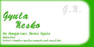 gyula mesko business card